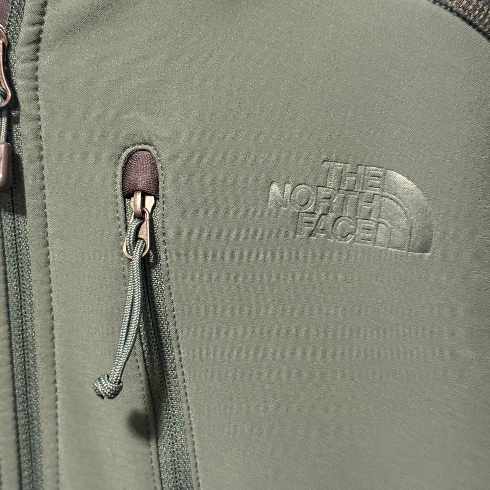 THE NORTH FACE Men Jumper Size XL‎ Quarter-Zip Pullover Green High Neck Stretch